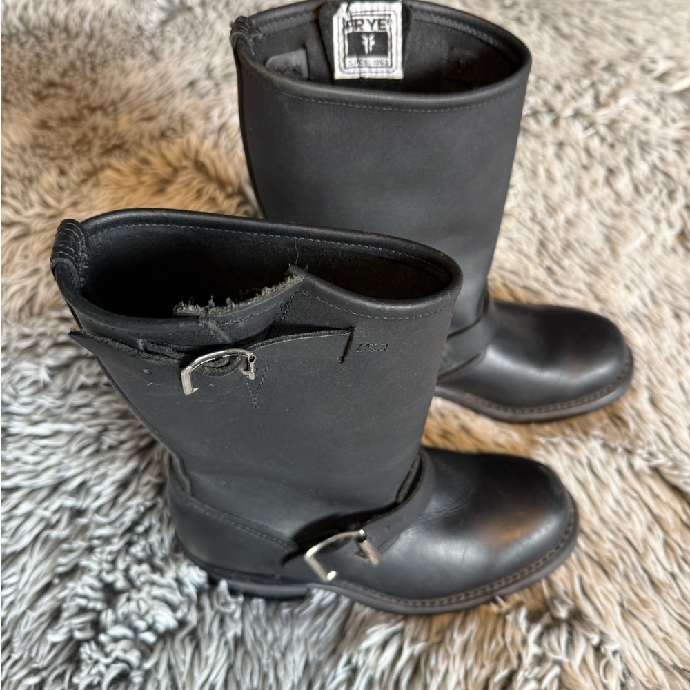 Frye Engineer  Black Combat & Moto Boots